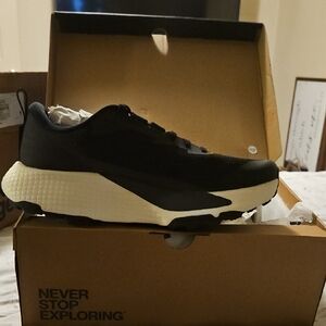 The North Face Black and Cream Athletic Shoes